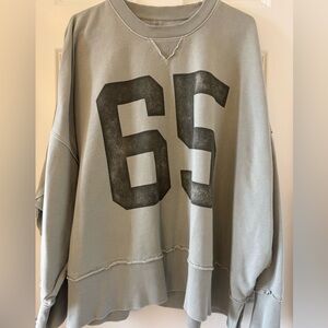 American Eagle AE Big Hug Light Green Graphic Sweatshirt